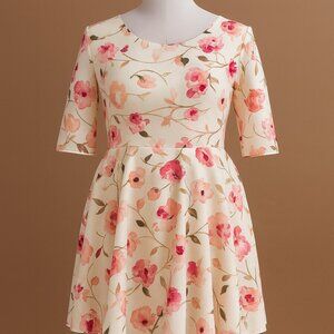 Floral Scuba Skater Dress